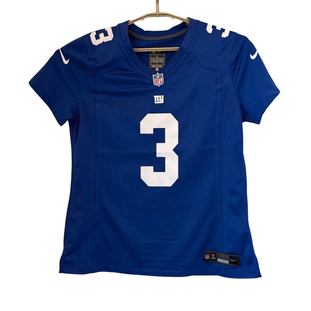 Nike New York Giants Russell Wilson 3 Women Jersey Blue Large NFL Game Day NWOT - Picture 3 of 12